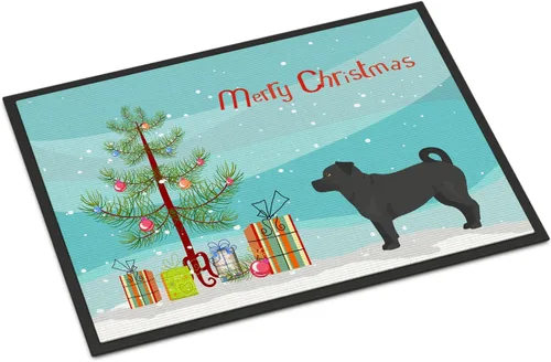 Miniatura 25 de Caroline's Treasures CK3799MAT Akita Shepherd - Tapete de árbol de Navidad de 18 x 27 pulgadas, tapete para puerta delantera, interior y exterior