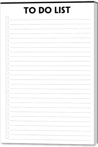 Nokingo Libreta de Tareas - 5.5"x8.2", 50 Hojas, Cuaderno de Tareas con Lista de Verificación y Organización, Desengrapable, Escritura Simple,