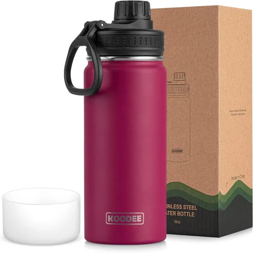 Miniatura 86 de koodee Insulated Water Bottle, 32 oz Stainless Steel Double Wall Vacuum Wide Mouth Sport Bottle with Leakproof Spout Lid (Navy)