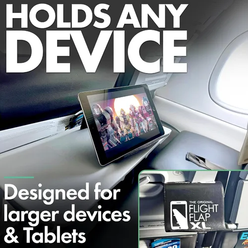Miniatura 4 de Flight Flap Soporte flexible para tablet de avión, soporte flexible para teléfono celular y tableta, extra grande de 12 x 7 pulgadas, soporte