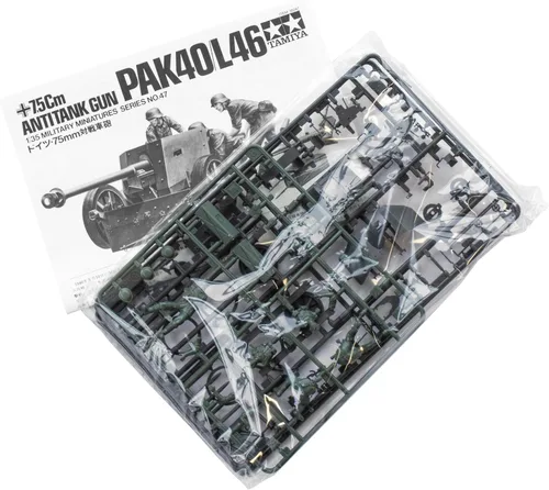 Miniatura 5 de Tamiya Models Kit modelo alemán 2.953 in Pak 40/L46 ATG