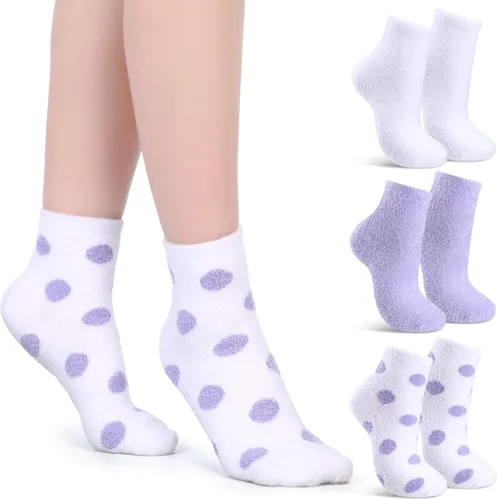 Miniatura 8 de Tarpop 3 pares de calcetines de aloe para mujer, calcetines de spa hidratantes para el día de San Valentín, para pies secos y agrietados, gel