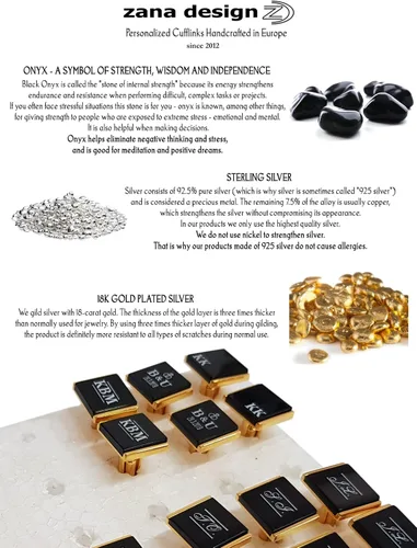 Miniatura 7 de Gemelos dorados con monograma para hombre - Gemelos personalizados para hombres - Gemelos con monograma - Regalo personalizado para el primer