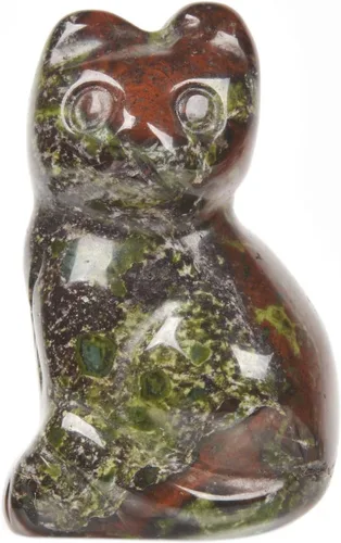 Miniatura 12 de Justinstones Escultura de gato tallada de cristal de cuarzo, estatua de gato de animal gatito de 1.181 in, mini figura de gato sentado de cristal