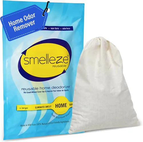 SMELLEZE Bolsa desodorante reutilizable para eliminar olores en el hogar, eliminador de olores natural para el hogar, elimina el olor apestoso sin