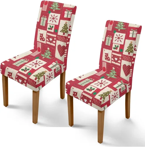 Miniatura 61 de Rnyleeg Fundas de silla de Navidad para sala de estar, diseño de muñeco de nieve azul, estampado de pájaros, fundas para sillas de comedor, 1