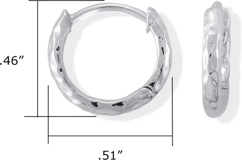 Miniatura 4 de Boma Pendientes de aro con textura de plata de ley, Plata de ley