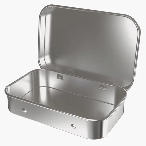 Miniatura 5 de Hulless Juego de 6 contenedores de metal con bisagras, mini contenedor de almacenamiento pequeño portátil con tapa para almacenamiento en el hogar