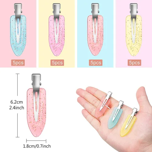 Miniatura 2 de Gingbiss 20 pinzas para el cabello sin doblar, sin arrugas, pinzas para el cabello con caja de almacenamiento para peinado, flequillo, ondas