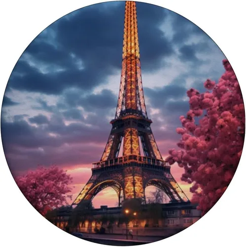 Miniatura 3 de Scenic Eiffel Tower Paris France at Night Majestic PopSockets Standard PopGrip