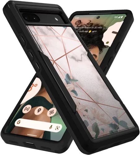 Miniatura 12 de CasesOnDeck Hybrid Case Compatible with Google Pixel 6A / Pixel 6A (2022) Case [Dual Tactical] Slim Shock Protecting Heavy Duty Cover (Purple Galaxy)