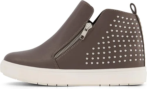 Miniatura 2 de CUSHIONAIRE Hollywood - Tenis de cuña oculta con tachuelas y espuma viscoelástica para mujer, Negro, 1