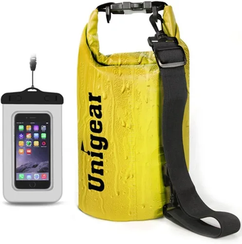 Miniatura 29 de Bolsa seca Unigear impermeable, 2L/5L/10L/20L/30L/40L, Bolsas flotantes y ligeras para kayak, navegación, pesca, natación y camping con funda 3-Gris