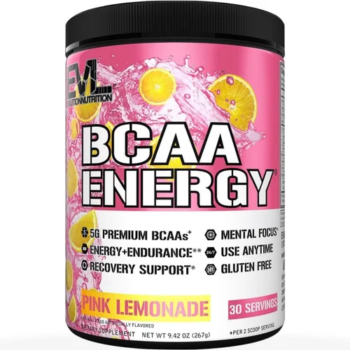 Miniatura 15 de Evlution EVL BCAAs Polvo de Aminoácidos - Polvo BCAA Energy Pre Entrenamiento para Recuperación Muscular, Crecimiento Magro y Resistencia - Bebida
