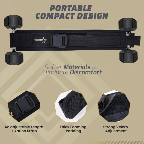 Miniatura 7 de Cinturón de empuje de cadera para entrenamiento de glúteos, cinturón de levantamiento de pesas resistente para mancuernas, pesas, pesas rusas
