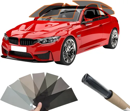Miniatura 26 de MotoShield Pro Kit de tintado de ventana automática Personalizar sombra: Película de tinte precortada de carbono 5% - 50% para todos