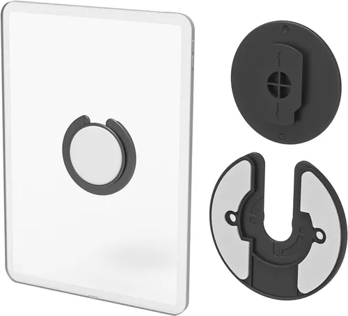 Soporte de pared universal para tableta, ajustable, giratorio de 90 grados, apto para iPad/Kindle/e-Reader y más (paquete de 2) (negro)