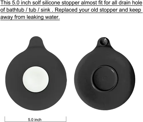 Miniatura 2 de Seatery Tapón para lavabo de baño, tapón de desagüe de bañera, tapón de drenaje de bañera, cubierta de drenaje de bañera, tapón de drenaje