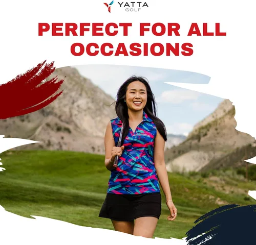 Miniatura 45 de YATTA GOLF Polo de golf sin mangas para mujer, absorbe la humedad, cuello en V, para golf, entrenamiento, golf