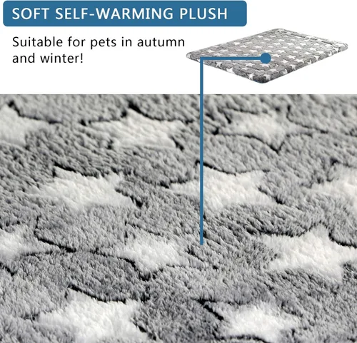 Miniatura 2 de KROSER Alfombrilla para Jaula Reversible (Fría y Cálida), Lavable a Máquina, para Perros Pequeños a XXX-Grandes, Gris, Azul Marino