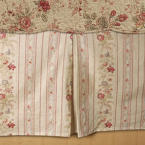 Miniatura 4 de Greenland Home Falda de cama con rosas antiguas, matrimonial, multicolor