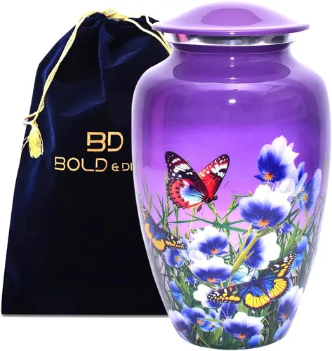 Miniatura 18 de BOLD & DIVINE Urnas de cremación con temática de mariposa Urnas decorativas para cenizas humanas de mujeres y hombres, urnas para cenizas, urnas
