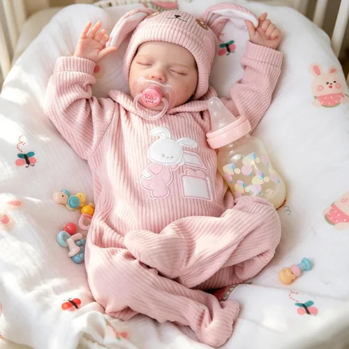 Milidool Muñecas de Bebé Renacidas Realistas - Muñecas de Bebé Recién Nacida Realistas Posicionables de 18 Pulgadas, Cuerpo de Tela Suave Muñeca de
