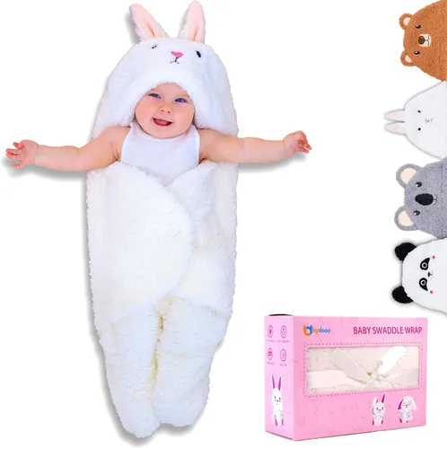 Miniatura 7 de Manta de Arrullo para Bebé Oso 0-6 Meses Linda Felpa Orgánica Ultra Suave Artículos Esenciales Imprescindibles para Recién Nacidos Niñas Niños