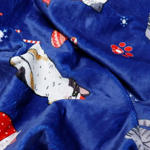 Miniatura 7 de Tupmnbry Manta Decorativa de Navidad Manta de Gato Navideño Estampada Súper Suave de Franela Polar Mantas de Invierno Afelpadas Difusas Cálidas