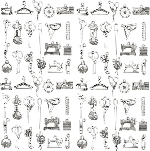 Miniatura 40 de WOCRAFT 60 piezas de dijes de pulsera de cruz dorada KC para juegos de fabricación de joyas, collares, pulseras, llaveros, kit de suministros de KC