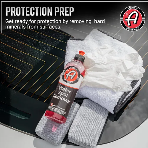 Miniatura 6 de Adam's Polishes Removedor de manchas de agua - Quitamanchas de agua dura para vidrio, puertas de ducha, pintura, ventanas, detallado de automóviles