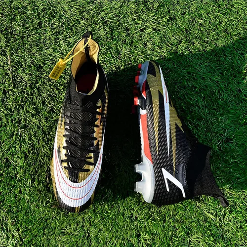 Miniatura 4 de Botas de fútbol para hombre, zapatos de fútbol, zapatos de punta, zapatillas de deporte cómodas para adultos, atlético, al aire