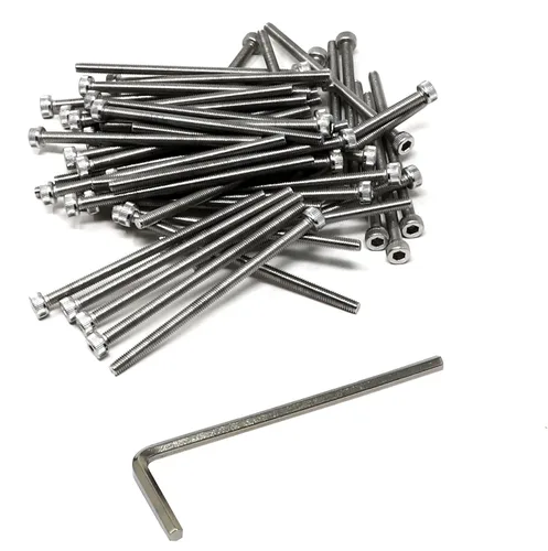 Miniatura 149 de iexcell 25 piezas M4 x 60/65/70/75/3.150 in paso de rosca 0.028 in acero inoxidable 304 cabeza hexagonal Tornillos Tornillos surtido Kit