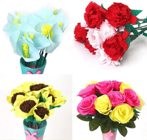 Miniatura 5 de Rollo de papel crepé de alta calidad de 2.47 oz para hacer flores, hojas de papel crepé blanco, verde, rosa, 10 pulgadas de ancho, 8 pies