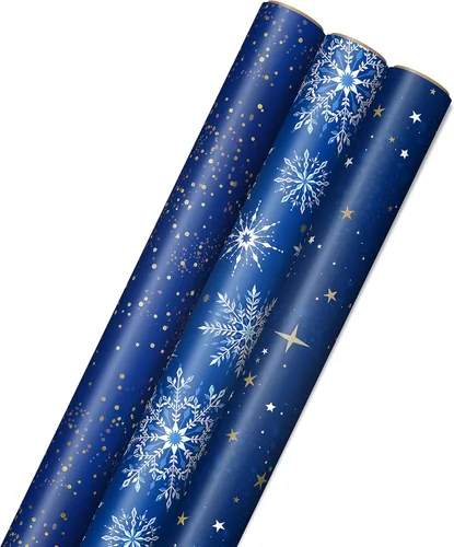 Miniatura 9 de Hallmark - Rollos de papel de regalo de Navidad, envoltura de regalo de aluminio metálico para las fiestas