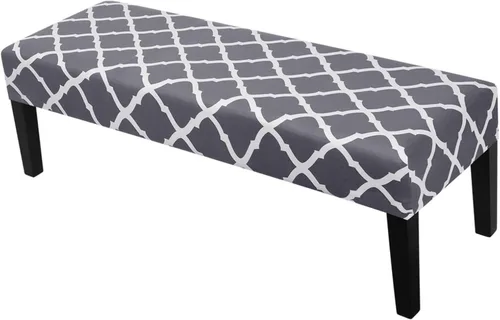 Miniatura 18 de SearchI Funda de banco de comedor, fundas de asiento de banco largas elásticas lavables, funda rectangular para banco de mesa de comedor, para Beige