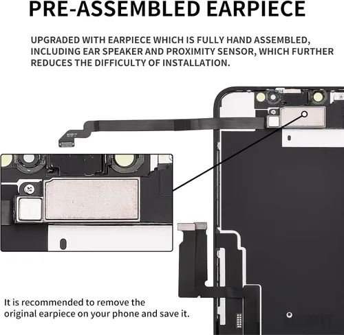 Miniatura 3 de para iPhone XR Reemplazo de pantalla de 6.1 pulgadas con altavoz de oído Kit de sensor de proximidad de montaje completo Pantalla LCD 3D Touch