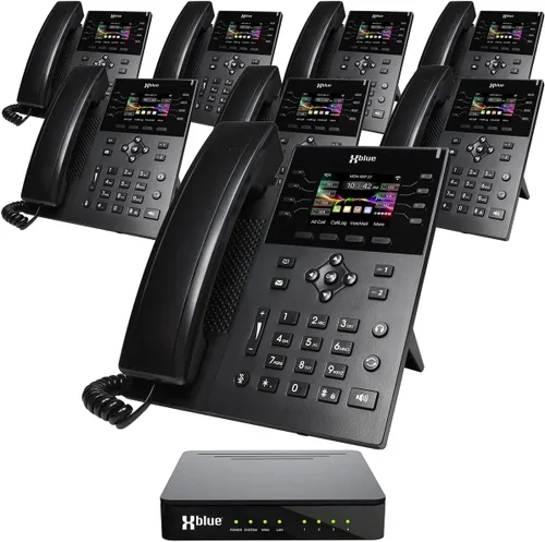 Miniatura 8 de Xblue QB1004 - Paquete de sistema QB con 4 teléfonos IP IP9g, incluyendo asistente automático, correo de voz, extensiones de teléfono celular
