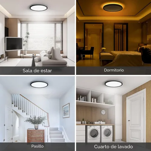 Miniatura 2 de Matane Lámpara de Techo LED Empotrada de 12 Pulgadas con Luz Nocturna, 24W 2400LM 3000K/4000K/5000K Seleccionable, Luces de Techo Regulables