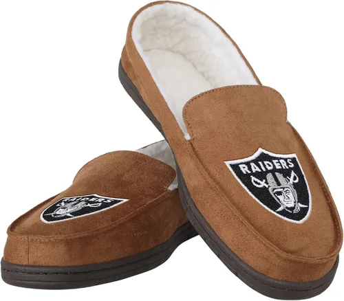 Miniatura 22 de FOCO Mens NFL Team Logo Moccasin Slippers Beige