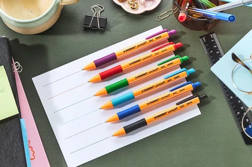 Miniatura 4 de STABILO - pointball - Bolígrafo - Paquete de 6 - Rojo, Azul, Negro, Verde, Turquesa, Lila