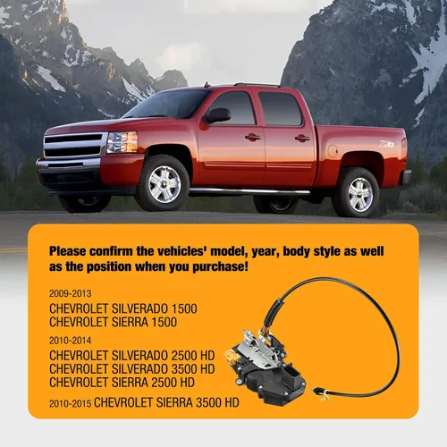 Miniatura 7 de SYERAL Pestillo de bloqueo de puerta eléctrico con cable delantero izquierdo del lado del conductor compatible con Chevrolet Silverado Sierra 1500