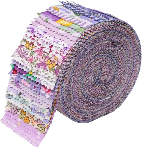 Miniatura 12 de Nodsaw Jelly Roll - Tiras de tela para acolchar, hacer manualidades y coser, 42 tiras de 2.5 x 44 pulgadas, rollos de tela de algodón suave clásico