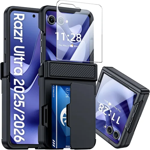 Miniatura 14 de CENMASO - Funda para Galaxy Z Flip 6/Z Flip 7 FE con protección de bisagra y protector de pantalla integrado, funda ultrafina de cuerpo completo a