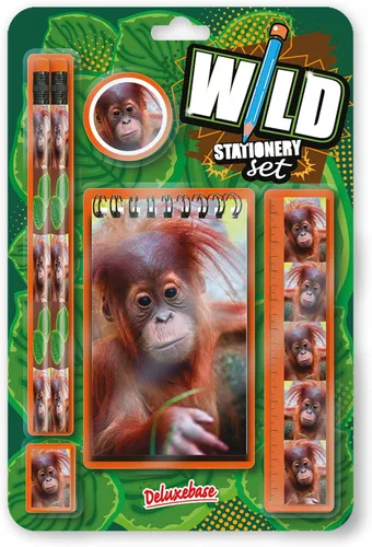 Miniatura 22 de Deluxebase Wild Stationery Set - Tigre blanco de animales de papelería con 2 lápices, borrador, sacapuntas, regla y lindo cuaderno. Suministros