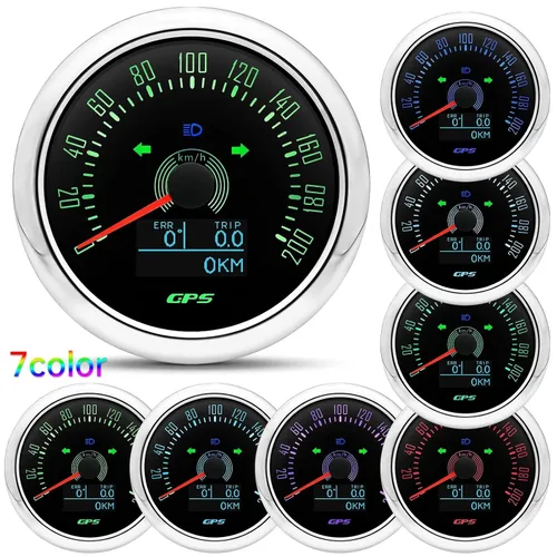 Miniatura 4 de KAOLALI Velocímetro GPS de 85 mm 0-200 km/h para embarcaciones, velocímetro impermeable marino, medidor de velocidad con COG, kilometraje total