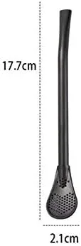 Miniatura 2 de 6 popotes de acero inoxidable 304 negro con 2 cepillos de limpieza