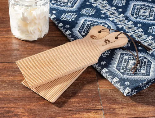 Miniatura 5 de Farm to Table Paletas de mantequilla de madera natural, juego de 2, madera de haya