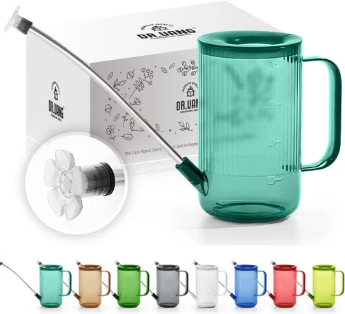 Miniatura 10 de Regadera pequeña para plantas de interior con boquilla larga (1L, marrón ámbar)