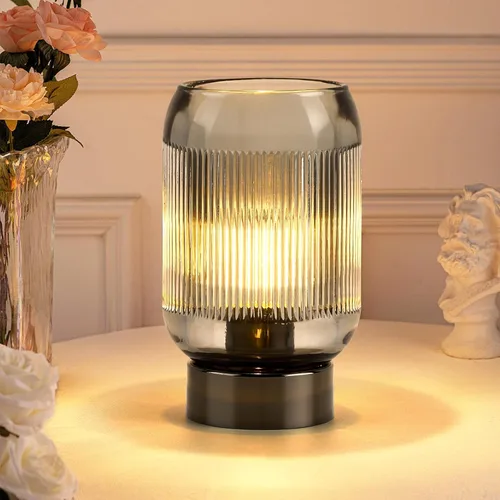 Miniatura 11 de Pequeña Lámpara de Mesa Operada con Pilas con Temporizador, Pequeña Lámpara de Mesa de Vidrio Inalámbrica para Decoración del Hogar, Cocina, Baño